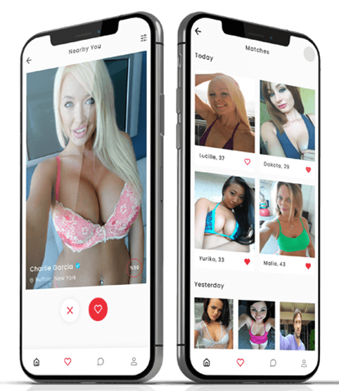 user interface for milf San Diego dating app